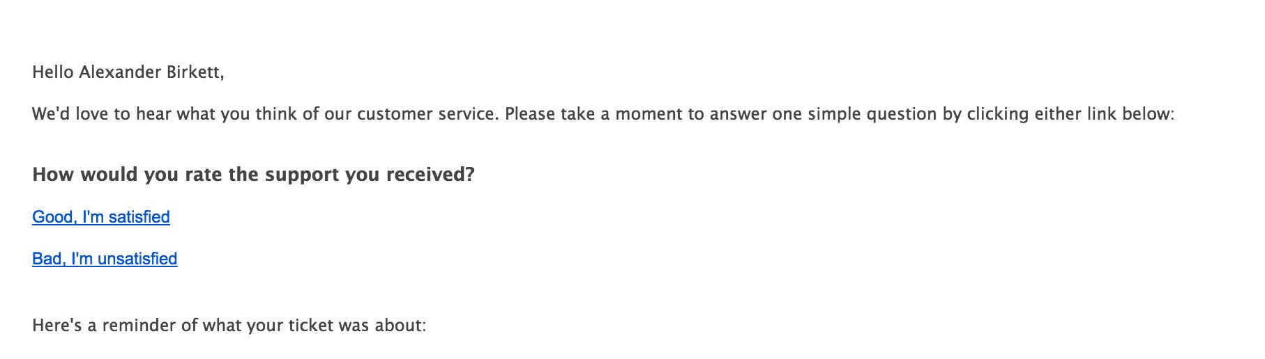 Customer Support Email Interaction User Experience Survey