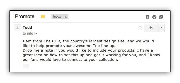 Finchs Promotional Email